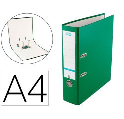 Archivador de palanca elba top carton compacto polipropileno con rado din a4 lomo de 80 mm verde