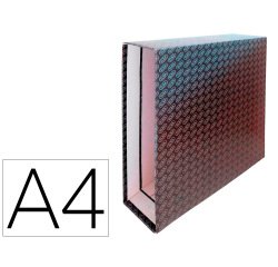 Caja archivador de palanca cartón forrado Elba Din a4 lomo 85 mm negro