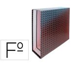 Caja archivador de palanca carton forrado elba folio lomo 85 mm negro