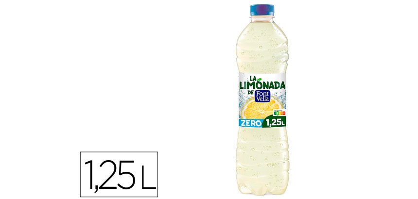 Agua Font Vella Zero con zumo de limon - botella 1,25 L