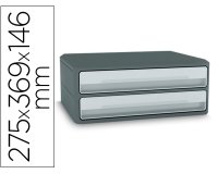 Fichero cajones de sobremesa cep moov up reciclado 80% 2 cajones color gris 275x369x146 mm