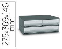 Fichero cajones de sobremesa cep moov up reciclado 80% 3 cajones color gris 275x369x146 mm