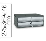 Fichero cajones de sobremesa cep moov up reciclado 80% con cerradura reciclado 80% 3 cajones color gris