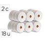 Papel higienico dahi jumbo 2 capas celulosa blanca 140 m mandril 45 mm paquete de 18 rollos