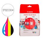 Canon PG-560XL + CL-561XL Pack cartuchos originales alta capacidad negro + tricolor + papel foto 10x15 cm