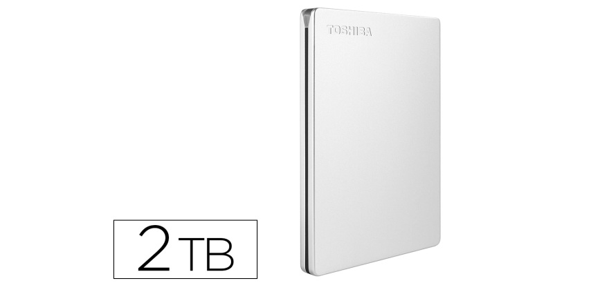 Disco duro externo toshiba canvio slim hdd 2,50\" 5.000 mbit/s usb 3.0 2 tb color blanco