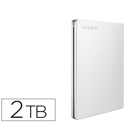 Disco duro externo toshiba canvio slim hdd 2,50\" 5.000 mbit/s usb 3.0 2 tb color blanco