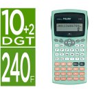 Calculadora milan cientifica m240 silver 2 lineas 240 funciones 10+2 digitos color verde turquesa con tapa color