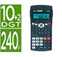 Calculadora milan cientifica m240 black 2 lineas 240 funciones 10+2 digitos color negra con tapa color gris