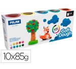 Pasta milan para modelar soft dough basic 85 g caja de 10 botes colores surtidos