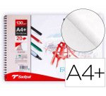 Bloc dibujo sadipal fabriano din a4+ espiral 20 hojas 130g/m2 grano suave microperforado liso