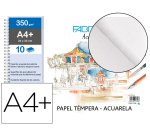 Bloc dibujo acuarela sadipal fabriano espiral din a4+ 10 hojas 350 g/m2 grano suave
