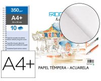 Bloc dibujo acuarela sadipal fabriano espiral din a4+ 10 hojas 350 g/m2 grano suave