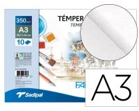 Bloc dibujo acuarela sadipal fabriano espiral din a3 10 hojas 350 g/m2 grano suave