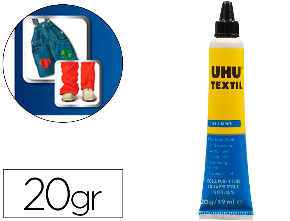 PEGAMENTO PARA TEXTILES UHU TEXTILE X 19 ML - BLISTER