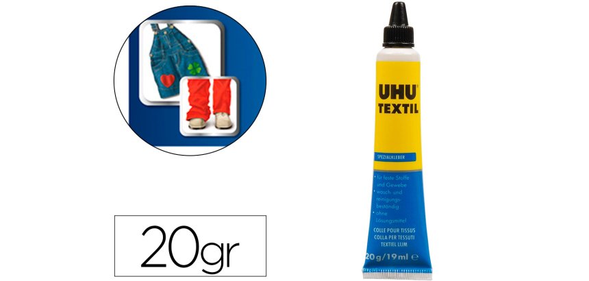 Pegamento uhu especial textil tubo 20 g en blister