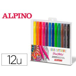 Rotulador alpino dual artist color experience estuche de 12 unidades colores surtidos