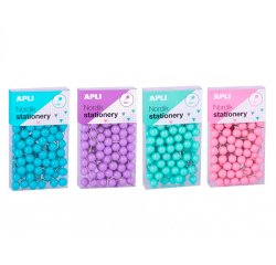 Aguja señalizadora apli redonda nordik 9 x 20 mm color pastel surtidos caja de 100 unidades