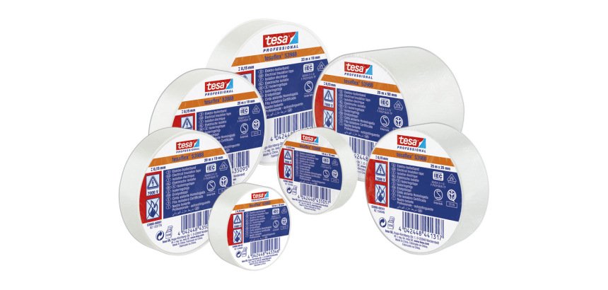 Cinta adhesiva aislante tesa 20 mt x 19 mm color blanco
