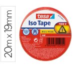 Cinta adhesiva aislante tesa 20 mt x 19 mm color rojo