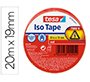 Cinta adhesiva aislante tesa 20 mt x 19 mm color rojo
