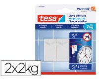 Clavo autoadhesivo tesa sujecion hasta 2 kg uso azulejos removible blister de 2 unidades