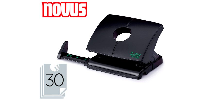 Taladrador novus b230 plastico abs reciclado capacidad 30 hojas color negro
