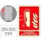 Pictograma archivo 2000 carro extintor pvc rojo luminiscente 210x300 mm