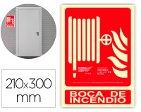 Pictograma archivo 2000 boca de incendio pvc rojo luminiscente 210x300 mm