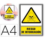 Pictograma archivo 2000 riesgo de intoxicacion pvc amarillo luminiscente 210x297 mm