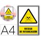 Pictograma archivo 2000 riesgo de intoxicacion pvc amarillo luminiscente 210x297 mm