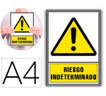 Pictograma archivo 2000 riesgo indeterminado pvc amarillo luminiscente 210x297 mm