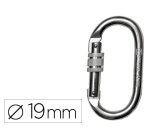 Mosquetón Faru acero galvanizado virola 19 mm resistencia 25 kn