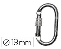 Mosquetón Faru acero galvanizado virola 19 mm resistencia 25 kn