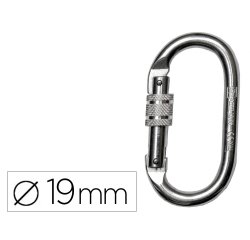 Mosquetón Faru acero galvanizado virola 19 mm resistencia 25 kn