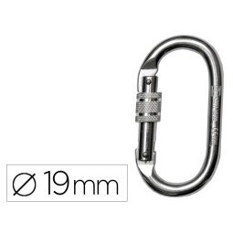 Mosquetón Faru acero galvanizado virola 19 mm resistencia 25 kn