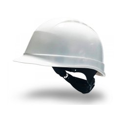 Casco faru polietileno ventilado 6 puntos fijacion ajuste ruleta color blanco