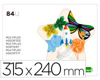 Bloc trabajos manuales liderpapel multiple 240x315mm 84 hojas colores surtidos