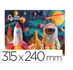 Bloc trabajos manuales liderpapel multiple 240x315mm 84 hojas colores surtidos