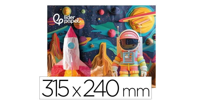 Bloc trabajos manuales liderpapel multiple 240x315mm 84 hojas colores surtidos