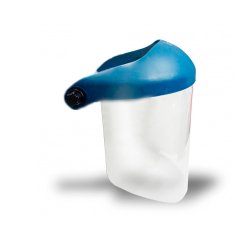Pantalla para casco faru a20c con visera y protector barbilla azul 200x300 mm