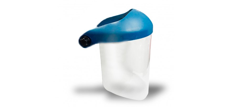 Pantalla para casco faru a20c con visera y protector barbilla azul 200x300 mm