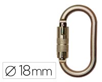 Mosquetón Faru acero galvanizado automático virola 18 mm resistencia 25 kn