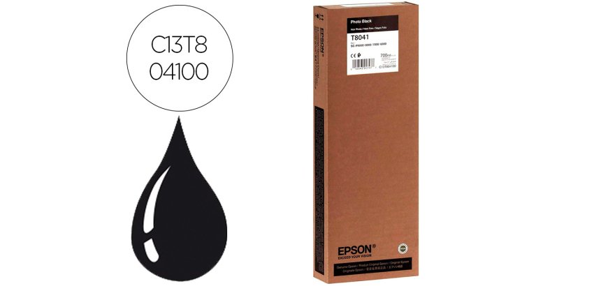 Epson T8041 Cartucho Original HDX/HD Photo negro ultrachrome 700ml