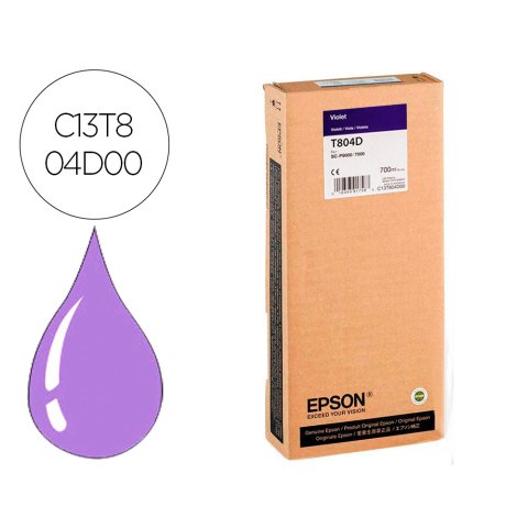 Epson T804D HDX/HD Cartucho Original Violeta Ultrachrome 700 ml