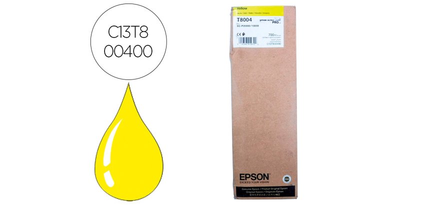 Ink-jet epson singlepack amarillo t800400 ultrachrome pro 700ml