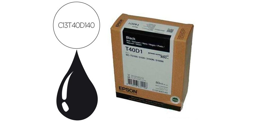 Ink-jet epson ultrachrome xd2 negro t40d140 sc-t3100/sc-t 5100 80 ml