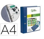 Carpeta liderpapel canguro 2 anillas 25 mm mixtas polipropileno din a4 azul translucido