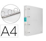 Carpeta liderpapel 4 anillas mixtas 40 mm polipropileno din a4 transparente