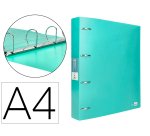 Carpeta liderpapel 4 anillas mixtas 40 mm polipropileno din a4 verde manzana opaco